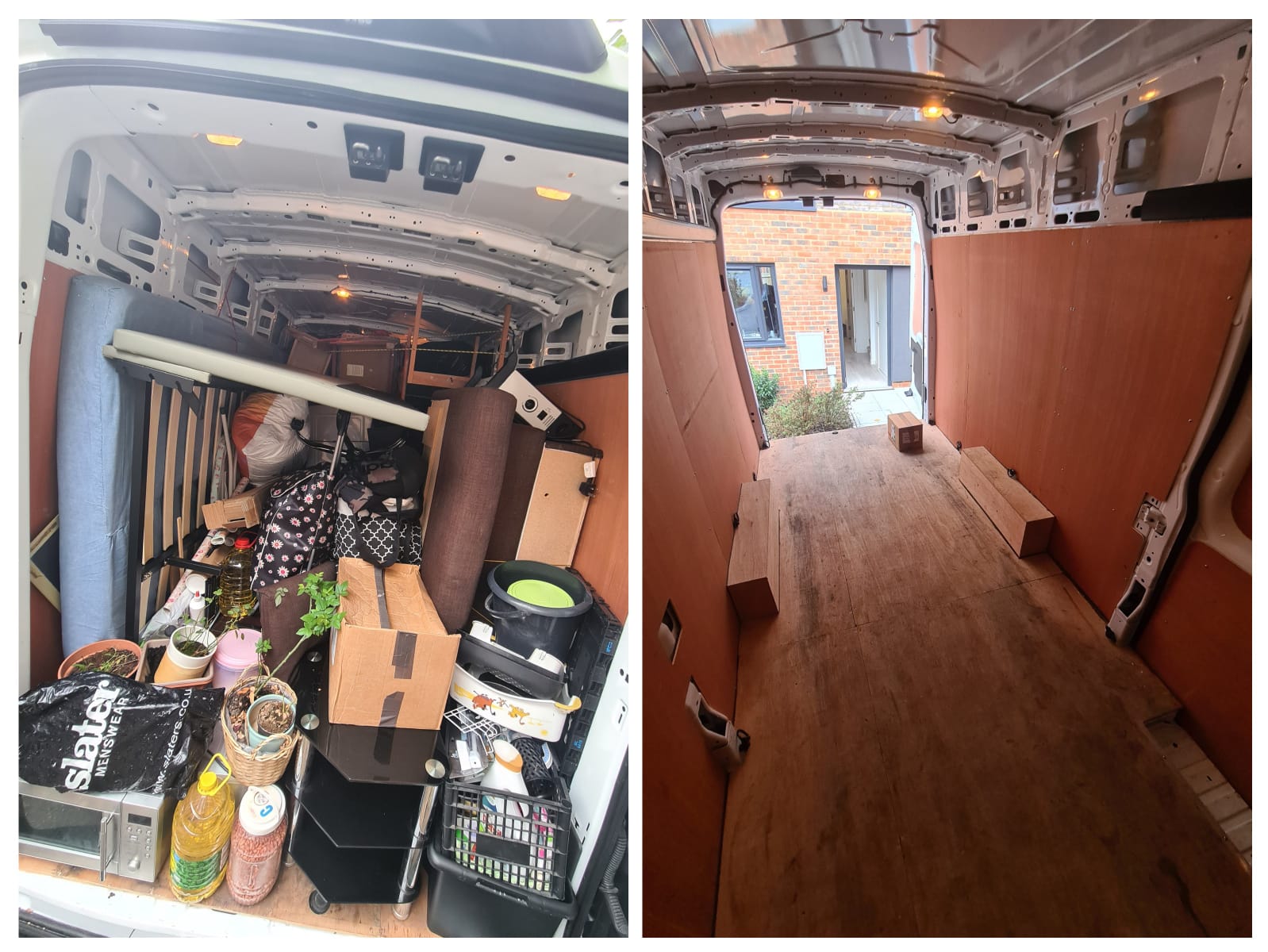 Removals van being loaded